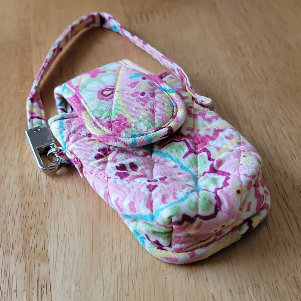 Vera Bradley Pink Floral Phone Wristlet - Picture 1 of 3